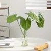 Hoja de Alocasia, Hoja de Loto, Planta Artificial, Textura de PU, Hoja Grande Única, Decoración de Paisaje, Paisajismo, Arreglo Floral, Planta Verde