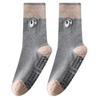 Calcetines de media pantorrilla para mujer con ojos bordados de dibujos animados, Calcetines deportivos sin costuras en la punta, Calcetines antideslizantes con puntos para Pilates y Yoga
