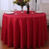 Toalha de Mesa de Crochê Estilo Europeu para Banquete de Casamento de Hotel Toalha de Mesa Jacquard para Mesa Redonda de Hotel Restaurante Toalha de Mesa Branca Simples para Sala de Jantar