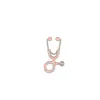 Broche geométrico simples europeu e americano para estetoscópio de médico, design criativo, pino de liga colorida, distintivo de metal prateado com esmalte