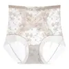 Pantaletas Jacquard Sin Costuras de Cintura Alta Antibacterianas de 10A para Mujer con Refuerzo de Seda y Encaje Transpirable Levanta Glúteos para Mujer