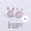 Brincos de osso de orelha de aço titânio 316L cobre banhado a ouro zircônio microincrustado proteína rosa jade rosa brincos piercing de orelha