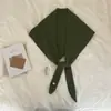 Cachecol Triangular de Tricô Cinza para Mulheres, Aquecedor de Pescoço Estilo Coreano, Decoração de Cachecol Quente Diário para Primavera e Outono