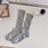 Calcetines para Mujer Estilo Miu Ballet Color Sólido Apilados Verano Ultradelgados Ins Deseo Puro Calcetines de Algodón Tubo Medio Combinan con Todo Transpirables Medias
