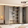 Armario de metal, estructura de acero, completamente cerrado, diseño simple, adecuado para apartamentos de alquiler, modular, engrosado, de pie, estilo abierto, para uso doméstico