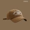 Gorra de Béisbol de Algodón Suave Bordada de Moda para Hombres y Mujeres, Versátil para Fotografía Callejera, Hace que la Cara Parezca Más Pequeña, Gorra de Pico de Pato, Adecuada para Todas las Estaciones, Sombrero de Ala Ancha para Parejas