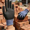 Guantes de Espuma King de Neumático de Goma, Antideslizantes, Resistentes al Desgaste, Transpirables Recubiertos de Látex, para Hombres y Mujeres, para Sitios de Construcción y Protección Laboral