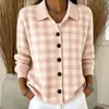 Personalizado de Fábrica 2026 Otoño e Invierno Europeo y Americano Estilo Nuevo Suéter Cardigan de Punto Largo Versátil Holgado con Solapas para Mujer