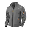 Chaqueta de forro polar para hombre europea y americana, top con cremallera y cuello alto para exteriores de otoño e invierno, chaqueta de forro polar cálida para hombre