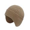 Gorro de lana nuevo con forro polar, grueso y protector para las orejas, de punto, cálido y elástico para invierno y exteriores, para hombres y mujeres.