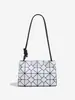 Bolso pequeño cuadrado cruzado estilo coreano y japonés para primavera/verano, con patrón irregular de rombos geométricos, versátil, moderno, simple y adecuado para ir al trabajo