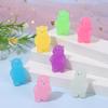 Ins vento luminoso urso polar resina artesanato ornamentos artesanais micro paisagem ornamentos tridimensionais pingente material atacado