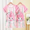 Pijama Infantil Meninas Camisola de Manga Curta Verão Menininha Princesa Crianças Grandes Crianças Bebê Vestido de Verão