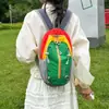 Mochila Esportiva ao Ar Livre para Caminhada com Bloqueio de Cores Dopamina, Mochila Multifuncional à Prova d'Água, Bolsa Casual para Viagem de Ombro Único/Duplo