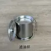 Freidora Pequeña Doméstica de Acero Inoxidable Freidora con Colador Cocina de Inducción Estufa de Gas Universal Ahorro de Combustible Olla Profunda Taza de Filtro de Aceite