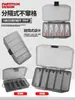 Caja de señuelos en stock con 5 compartimentos y diseño de oreja para colgar, caja de aparejos de pesca, caja de accesorios de pesca, anzuelo de pesca, cebo, caja de señuelos artificiales, fabricante para comercio transfronterizo