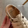 Zapatos para Niños Piel Genuina Suela Suave Sandalias de Bebé 2026 Verano Nuevo Estilo Sandalias Romanas Trenzadas Versátiles Estilo Coreano para Niñas