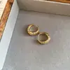 Elegância Minimalista~ Brincos Redondos de Padrão Liso Estilo Europeu e Americano, Brincos de Estilo Simples e Cool, Acessórios de Orelha Únicos e Versáteis