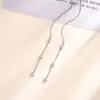 Brinco de Gancho com Franja de Estrela de Zircônia Novo Estilo Transfronteiriço Corrente de Orelha Longa Personalizada Brincos de Estrela de Cinco Pontas Peça Única Dropshipping