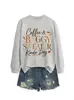 Suéter holgado color café Amazon Wish Sitio Independiente Moda Casual Nueva sudadera para mujer Comercio exterior