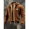 Chaqueta con capucha de forro polar engrosado, nueva popular europea y americana para otoño e invierno, sudadera con capucha tipo gofre que favorece la figura, transfronteriza para hombre