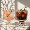 Vasos de vidrio de alta calidad, diseño con vista a la montaña, vasos de moda y creativos para bebidas y jugos, copas de agua de tallo largo, tazas de café, venta al por mayor directamente del fabricante