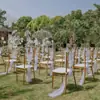 Cadeiras Estilo Bambu para Uso Externo, Cadeiras de Ferro Brancas para Casamento, Bancos para Banquete de Casamento, Cadeiras Douradas para Restaurante de Hotel com Encostos