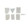 Conjunto Colorido de 6 Peças de Raspadores de Bolo de Plástico Trapezoidais, Semicirculares, Triangulares e Serrilhados para Creme