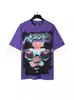 Rua Principal Hip Hop Grafite Rua Transfronteiriça Comércio Exterior Casual Americano Desenho Animado Estampa de Letras Camiseta de Manga Curta Moda Masculina e Feminina