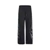 Yidao Vintage 2026 Outono Novo Retro Americano Tendência Bordado de Letras Solto Wide-Leg Casual Esportivo Calça de Moletom