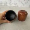 Xícara de Chá de Madeira Simples Restaurante Casa Alça Caneca de Café Presente Copo de Madeira Ziziphus Spinosae Criativo Pequeno Copo de Água