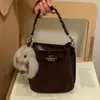 Bolso Retro Transfronterizo Color Maillard Ropa de Trabajo Bolso Cruzado Versátil Tipo Cubo Bolso de Mano para Mujer Bolsos para Mujer
