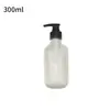 Em Estoque 300ml 500ml Garrafas Boston Garrafas Plásticas PET Garrafas Dispensadoras de Shampoo Garrafas de Gel de Banho Tipo Pressão