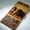 Conjunto de Cortadores de Unha de Aço Inoxidável Transfronteiriço com 16 Peças, Cortadores de Unha Portáteis, Conjunto de Tesouras de Unha, Ferramentas de Manicure