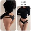 Roupa Íntima Sexy Noite Longa Renda V Profundo Tentação Sexo Quente Fio Dental Calcinha de Cintura Baixa 3111