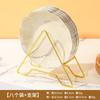 Plato para Escupir Huesos de Lujo Accesible para el Hogar Mascota Plástico Transparente Bandeja Snack Plato de Bocadillos Borde Dorado Plato para Frutas Plato para Escupir Huesos