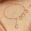 Zircônia de cobre pingente de amor de borboleta transfronteiriço europeu e americano corrente de metal borla tornozeleira moda feminina personalidade nicho enfeites de pé