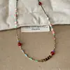 Versátil para o Dia a Dia Pedra Natural Pedra Olho de Tigre Colar de Contas Feminino Luxo Leve Retro Elegante Elegante Moda Colar Corrente da Clavícula