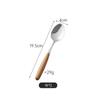 Creativo Japonés Cuchillo de Acero Inoxidable, Tenedor, Cuchara Mango de Haya Vajilla de Acero Inoxidable Mango de Madera Cuchara Tenedor de Acero Inoxidable para el Hogar