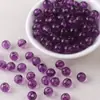 Contas redondas transparentes coloridas de plástico com furo reto em cores de doce, contas soltas para correntes de celular DIY, pulseiras e acessórios de joalheria atacado