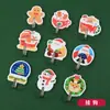 Decoração de Natal Personalizada Acrílico Desenho Animado Shaker Chaveiro Papai Noel Suporte Ímã de Geladeira Clipe de PP Personalizado