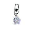 Llavero de Luna y Estrella Láser Colorido Colgante de Botella de los Deseos Color Caramelo Galvanizado Mariposa Fresa Accesorios para Estudiantes