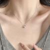 Collar de perlas de imitación de gotas de agua para mujer, temperamento simple, estilo hada, popular en redes sociales, cadena para la clavícula de acero inoxidable para el trabajo, joyería al por mayor