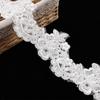 9-12cm blanco organza hebra cuerda bordado encaje vestido de novia textil para el hogar accesorios decorativos en stock