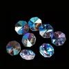 Contas octogonais de cristal com dois furos de 14 mm máquina polida contas octogonais de cristal cortina de contas de cristal divisória miçangas soltas DIY iluminação de cristal