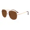 Gafas de Sol de Aviador para Hombre Transfronterizas, Montura Grande de Metal, Puente Doble Clásico, Protección Solar para Conducir, Gafas de Sol Polarizadas al por Mayor