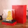 Areia de Veludo Dourado Deus da Riqueza Artesanato em Resina Banhado a Ouro Decoração de Sala de Estar Templo Salão de Buda Abertura Presente de Atacado Enfeites
