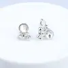 Presilhas de Orelha de Cristal com Laço Nó de Favo de Mel Moda Simples Versátil Brincos Elegantes Sem Furo Clipe Triangular de Silicone