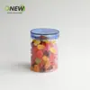 Frasco de Plástico para Alimentos de 350 ml Piñones Confitados Botella Redonda Frutos Secos Latas Divididas Botella de Embalaje de PET de Grado Alimenticio
