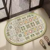 Tapete de Entrada para Banheiro Simples Absorvente, Secagem Rápida, Antiderrapante, Resistente à Sujeira de Terra de Diatomáceas para Vaso Sanitário e Entrada de Banheiro